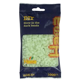 Hama - 207-55 - Loisirs Créatifs - Perles et Bijoux - Sachet 1000 Perles - Phosphorescent