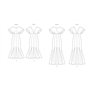 Vogue Paper Pattern V2027R5 Robe pour femme en deux longueurs R5 (42-44-46-46-48-50)