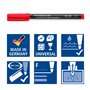 Staedtler Lumocolor 318, Feutres permanents à pointe fine pour toutes les surfaces, Sans xylène ni toluène, Set de 6 couleurs lu