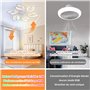 WDENI Ventilateur De Plafond Avec Lampe, Ventilateur De Plafond Led Flower Shape Bedroom Plafonnier, lumière du ventilateur à 6 