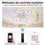 WDENI Ventilateur De Plafond Avec Lampe, Ventilateur De Plafond Led Flower Shape Bedroom Plafonnier, lumière du ventilateur à 6 