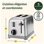 Cuisinart Grille-pain 2 tranches - Fentes larges, idéal pour le pain épais et les bagels - 6 niveaux de brunissage et décongélat