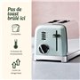 Cuisinart Grille-pain 2 tranches - Fentes larges, idéal pour le pain épais et les bagels - 6 niveaux de brunissage et décongélat
