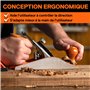 JORGENSEN Rabot N°4 à Bois, Rabot à Main Menuisier, Rabot Manuel pour Travail du Bois, Corps en Fonte, Réglage de la Profondeur 