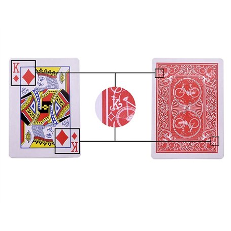 SUMAG Magic Tricks Jeu de cartes de poker marquées secrètes pour poisson d'avril Cartes de jeu Magic Poker Cartes gros plan Magi