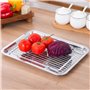 Plaque à Pâtisserie Acier Inox Plaque de Cuisson Four Pour Maison Cuisine Plaques de Cuisson en Acier Inoxydable Rectangulaire P
