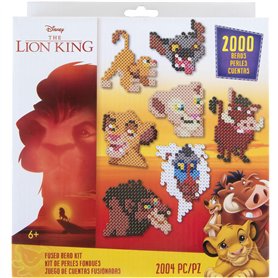 Perler Lot de 2000 perles fondues Disney Le Roi Lion - Multicolore - Rondes - En plastique - 9 motifs - À partir de 6 ans