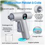 BKXCHA Pistolet à Colle Chaude Sans Fil, Chauffage Rapide Pistolets à Colle électriques avec 22 Chaude, Pistolet a Colle Chaude 