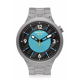 Swatch Mixte Analogique-Numérique Quartz Montre avec Bracelet en Acier Inoxydable SB07S116G