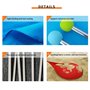 Plage Pliable Abri Solaire Portable UPF50+, Auvent Plage Coupe-Vent, Plage Familiale avec 2 Mâts, 1 Sac Transport, pour La Plage