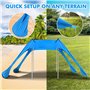 Plage Pliable Abri Solaire Portable UPF50+, Auvent Plage Coupe-Vent, Plage Familiale avec 2 Mâts, 1 Sac Transport, pour La Plage