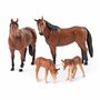 Terra by Battat Branford AN2822Z Figurine Famille 4 Chevaux Animaux de Grange Marron