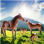 Terra by Battat Branford AN2822Z Figurine Famille 4 Chevaux Animaux de Grange Marron