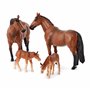 Terra by Battat Branford AN2822Z Figurine Famille 4 Chevaux Animaux de Grange Marron