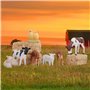 Terra by Battat Branford AN2822Z Figurine Famille 4 Chevaux Animaux de Grange Marron