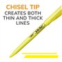 BIC Highlighter Grip Surligneurs Pointe Biseautée - Rose, Boîte de 12