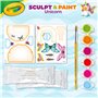 CRAYOLA - Kit Modèle et Peins ta Licorne, Argile à Modeler Auto-durcissante, avec Gouaches et Accessoires pour Décorer, Activité