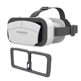 Casque de réalité virtuelle 3D VR – Casque VR réglable pour adultes | Lunettes VR | Cadre auxiliaire pour téléphone portable | L