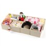 NEWSTYLE Boite de Rangement,Lot de 6 Organisateur de Tiroir Pliable Non-tissé Panier Rangement pour Chaussettes, Soutiens-Gorge,