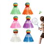 LPORF Volants de Badminton, 6 Pièces de Badminton en Plastique pour Les Sports d'intérieur et d'extérieur,Le Divertissement l'en