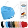 TubeRoo FFP2 Lot de 10 masques respiratoires en Allemagne - Fabriqués en Allemagne - Avec boucles d'oreilles rondes et souples