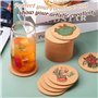 JDCMEI 20 Pièces Dessous de Verre en Liège, 10cm sous-Verres Ronds en Liège, Dessous de Plat Liege sous Tasse, Dessous de Verre 