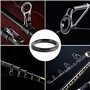 JDCMEI 55 Pièces Anneaux de Guidage de Canne à Pêche, Canne à Pêche Céramique Guides Anneau 11 Tailles 3,8mm-29,8mm Anneaux de G