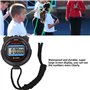 Chronomètre numérique – Chronomètre de Sport numérique Portable | Chronomètre électronique étanche à Grand écran | Compte à rebo