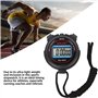 Chronomètre numérique – Chronomètre de Sport numérique Portable | Chronomètre électronique étanche à Grand écran | Compte à rebo