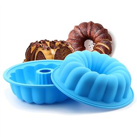 Moule à Brioche en Silicone Moulle À Pain De Mie Silicone AntiadhÉSif Moule à gâteau en Silicone en Spirale Moule à Gâteau Rond