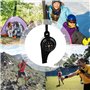 Sifflet | Avec thermomètres - Sifflet de survie puissant - Boussole - Équipement de survie en plein air pour la randonnée, le ca