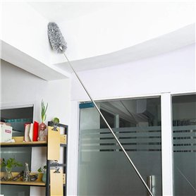 Plumeau télescopique et extensible en microfibre pour nettoyer les ventilateurs sur les plafonds surélevés
