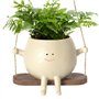 Moonyan Pot De Jardinière À Visage Pivotant - Cache Pot en Visage | Pots Plants Succulentes Suspendus | Pots Fleurs en Forme Vis