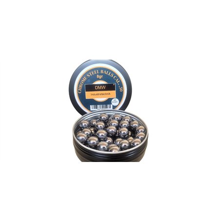 DMW Industrietechnik Lot de 50 boules en acier chromé Cal.50 dans la qualité industrielle G28 - Convient pour HDR HDP - Matériau