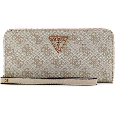 GUESS Laurel SLG Large Zip Around Wallet L Bone Logo