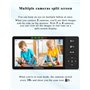 HelloBaby Moniteur pour bébé avec écran divisé de 5,5 Pouces, caméra de Surveillance pour bébé HD IPS 1080p, sans WiFi, Moniteur