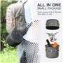 Réchaud de Camping et Casserole - Cuisinière Portable de randonnée avec brûleur à gaz Propane et Butane pour Bouteille de gaz à 