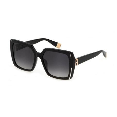 Furla Sunglasses Sfu707 Shiny Black 56/17/140 Femme Lunettes de Soleil