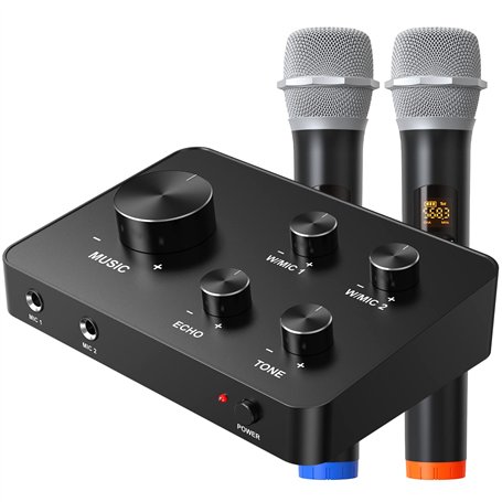 Rybozen Mini Lecteur de karaoké Mobile sans Fil avec Microphone de karaoké Bluetooth