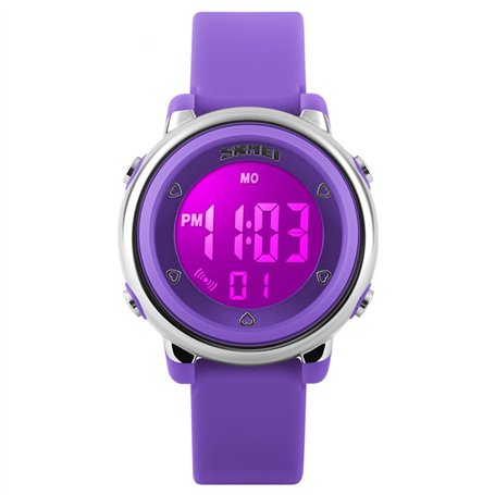 SKMEI - Montre digitale mixte pour enfant - Éclairage LED - Alarme
