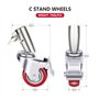 NEEWER Lot de 3 roulettes Pivotantes Diamètre de 75 mm, Construction en Métal et Base en Caoutchouc, Uniquement Compatible avec 