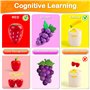 SEMKOTREE Dinette Enfant, Accessoire Cuisine Enfant Aliment Cuisine Fruits et Legumes Jouet en Bois, Jeu D'imitation Marchande E