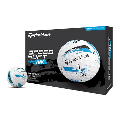 TaylorMade SpeedSoft Ink Balles de golf pour homme Bleu