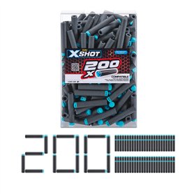 XSHOT ZURU Excel 200 Recharge de fléchettes Compatible avec XSHOT et Autres Marques