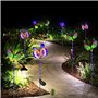 EAAERR 3 Pièces lampes solaires à piquets papillon LED multicolore changeant