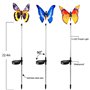 lumières solaires extérieures de jardin, EAAERR 3 Pièces lampes solaires à piquets papillon LED multicolore changeant,lumière so