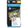 HP 303 Pack Economique 2 Cartouches d'Encre Authentiques Noire et Trois Couleurs + un Pack de 40 feuilles de Photo 10x15 cm (Z4B