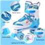 Hikole Patin a Roulette Fille Roller Enfant 4 Roues avec Lumineuses Patins à roulettes Réglables Respirant Protection Complète p