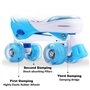 Hikole Patin a Roulette Fille Roller Enfant 4 Roues avec Lumineuses Patins à roulettes Réglables Respirant Protection Complète p