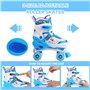 Hikole Patin a Roulette Fille Roller Enfant 4 Roues avec Lumineuses Patins à roulettes Réglables Respirant Protection Complète p